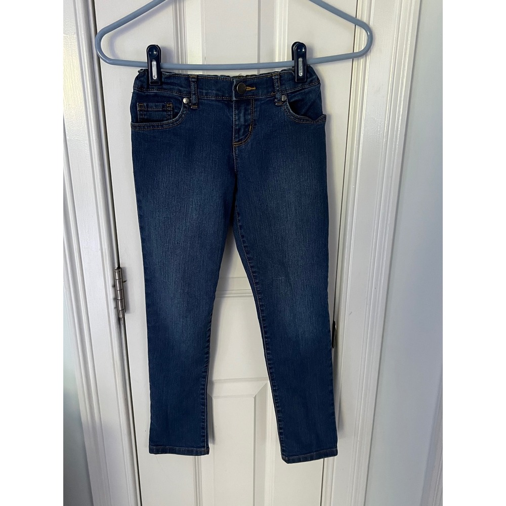 The Childrens Place Girls Super Skinny Jeans Dark Wash Denim Size 8 Adjustable